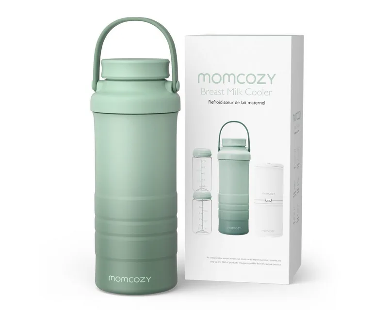 Flaschenwärmer Portable Breast Milk Cooler van Momcozy in Grün – productfoto