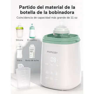 Flessenwarmer 6-in-1 – Melk & Babyvoeding – 24u Warmhouden – Voor Flessen, Potjes & Zakjes von Momcozy in Weiß, Grün – Produktfoto 5 von 6