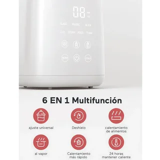 Flessenwarmer 6-in-1 – Melk & Babyvoeding – 24u Warmhouden – Voor Flessen, Potjes & Zakjes von Momcozy in Weiß, Grün – Produktfoto 4 von 6