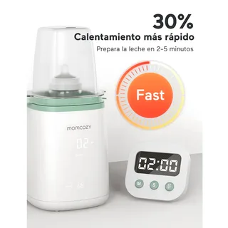 Flessenwarmer 6-in-1 – Melk & Babyvoeding – 24u Warmhouden – Voor Flessen, Potjes & Zakjes von Momcozy in Weiß, Grün – Produktfoto 6 von 6