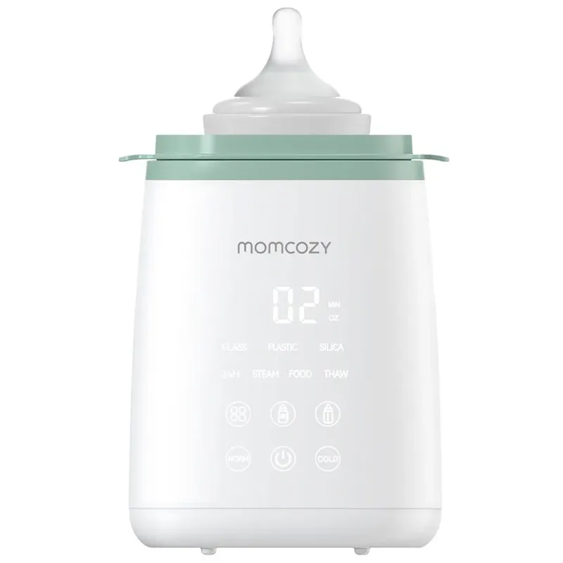 Flessenwarmer 6-in-1 – Melk & Babyvoeding – 24u Warmhouden – Voor Flessen, Potjes & Zakjes von Momcozy in Weiß, Grün – Produktfoto 2 von 6