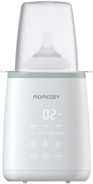 Flessenwarmer 6-in-1 – Melk & Babyvoeding – 24u Warmhouden – Voor Flessen, Potjes & Zakjes von Momcozy in Weiß, Grün – Produktfoto 1 von 6