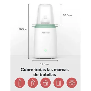 Flessenwarmer 6-in-1 – Melk & Babyvoeding – 24u Warmhouden – Voor Flessen, Potjes & Zakjes von Momcozy in Weiß, Grün – Produktfoto 3 von 6