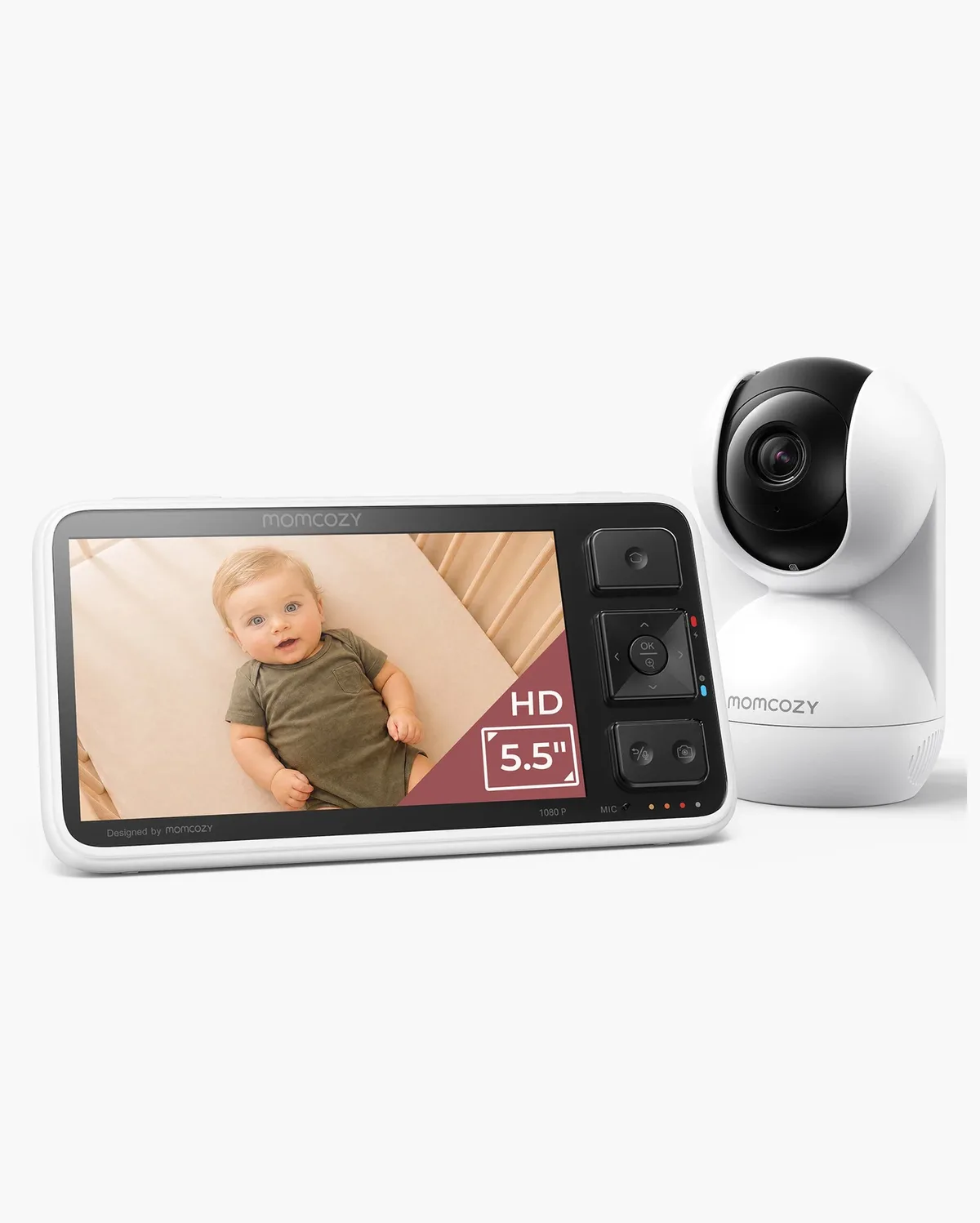 Intelligentes Babyphone ohne WLAN, 5,5 Zoll, Full HD (BM03 schwarz) | Anzahl der Kameras: BM03 Schwarz mit 1 Kamera från Momcozy i BM03 Schwarz mit 1 Kamera – produktbild