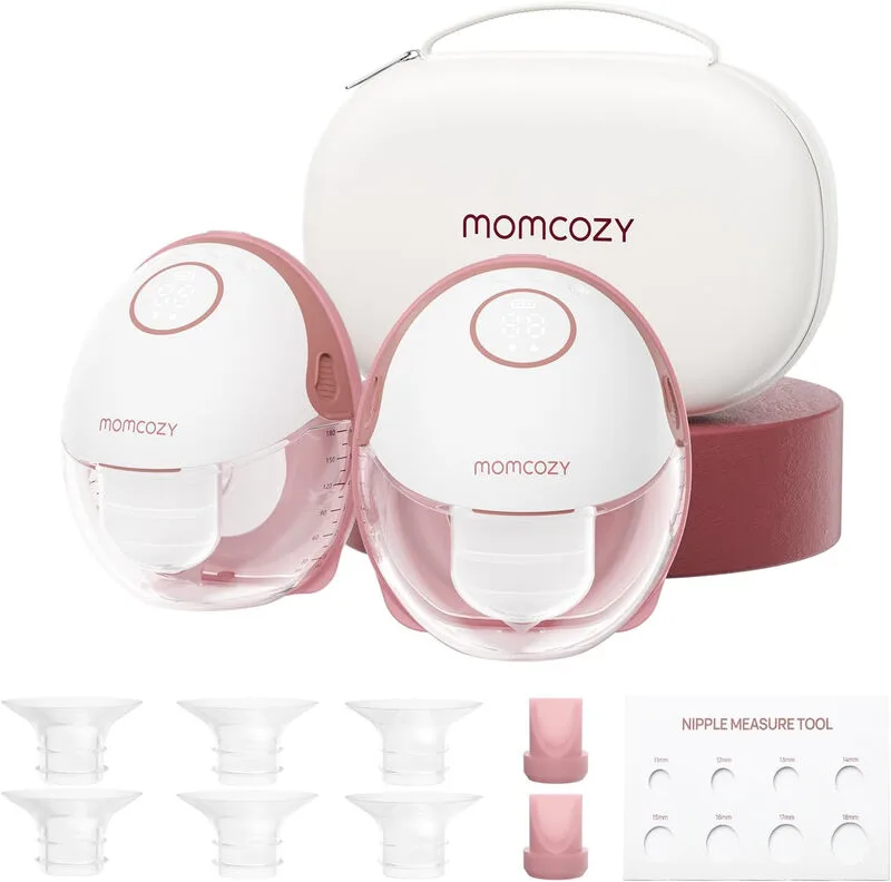 M6 borstkolf - dubbelpak-bordeauxrood, cadeaus voor mama van Momcozy – productfoto