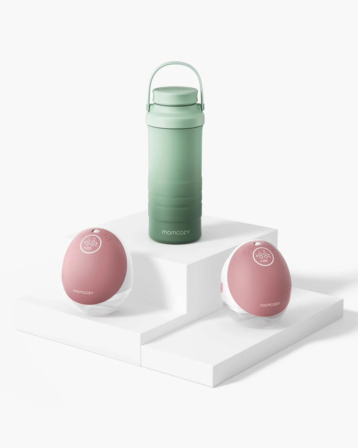 M9 Milchkühler Bundle: Mobile Flow™ Milchpumpe und tragbarer Milchkühler von Momcozy – Produktfoto