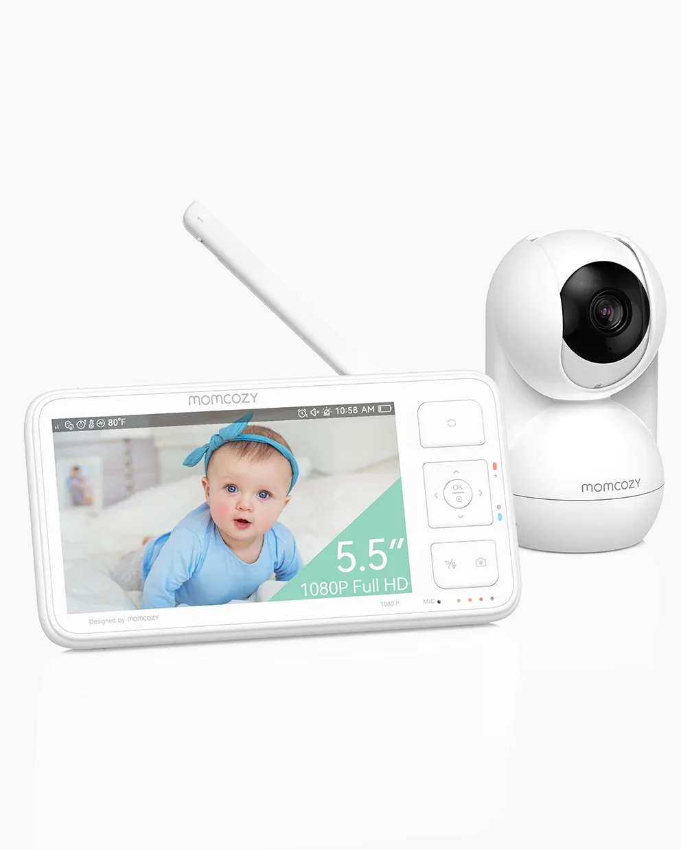 Momcozy 5,5-Zoll Voll HD Video Babyphone - BM03 | Kameramenge: BM03 mit 1 Kamera & 1 SD Karte von Momcozy – Produktfoto