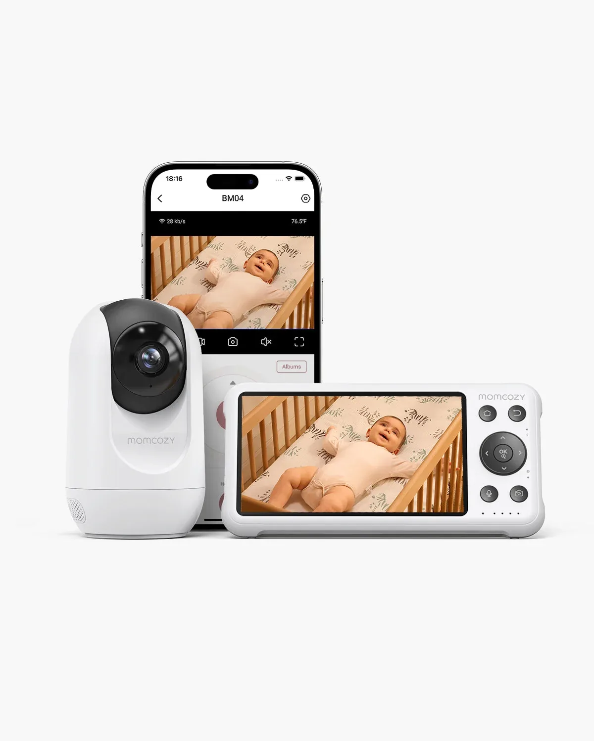Momcozy 5-Zoll Dual-Mode Intelligentes Babyphone-BM04 de Momcozy – photo produit