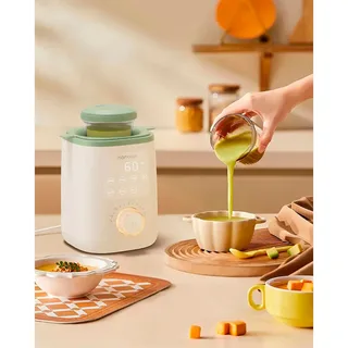 MW02 Analoge Flessenverwarmer – Waterbad Verwarming voor Babyfles en Potjes – Met Verlichting & Warmhoudfunctie von Momcozy in Weiß, Grün – Produktfoto 4 von 6