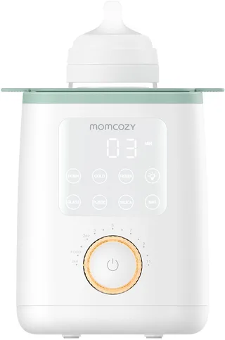 MW02 Analoge Flessenverwarmer – Waterbad Verwarming voor Babyfles en Potjes – Met Verlichting & Warmhoudfunctie von Momcozy in Weiß, Grün – Produktfoto 1 von 6