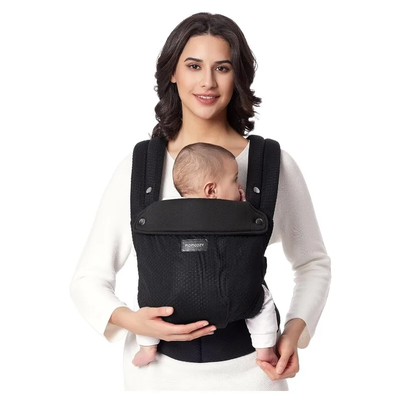 Ergonomische leichte Babytrage, Schwarz, Geschenke für Mama von Momcozy – Produktfoto