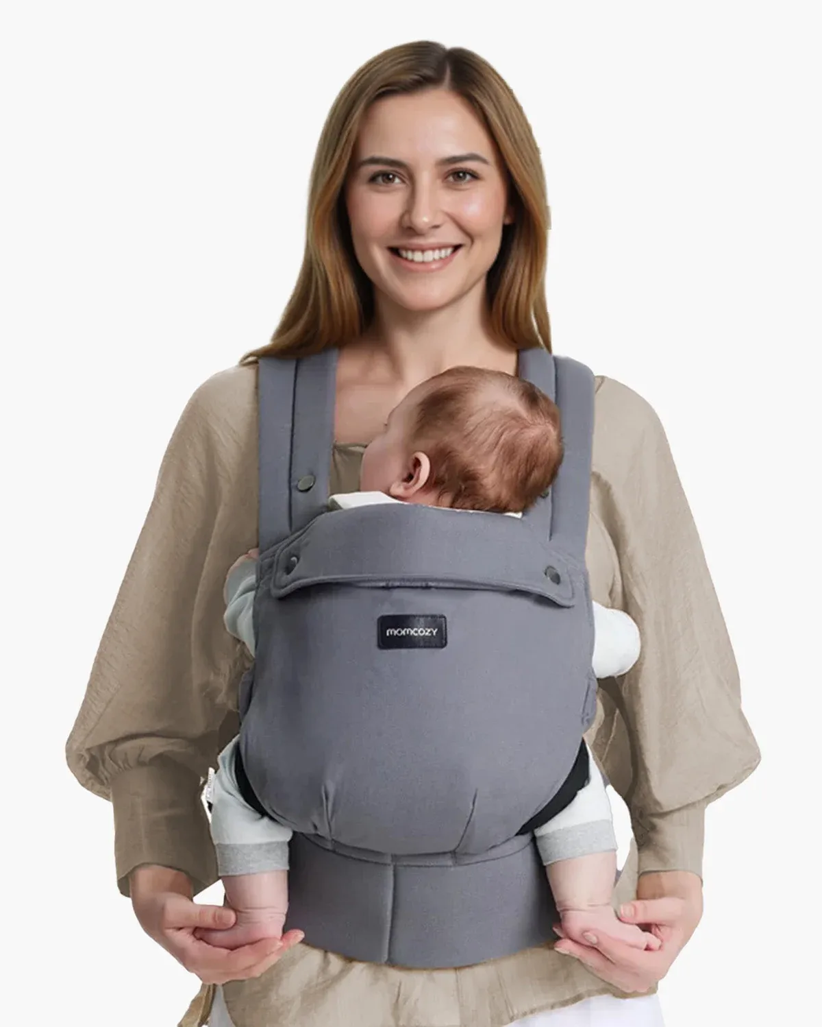 PureHug Babytrage – Farbe Grau von Momcozy – Produktfoto