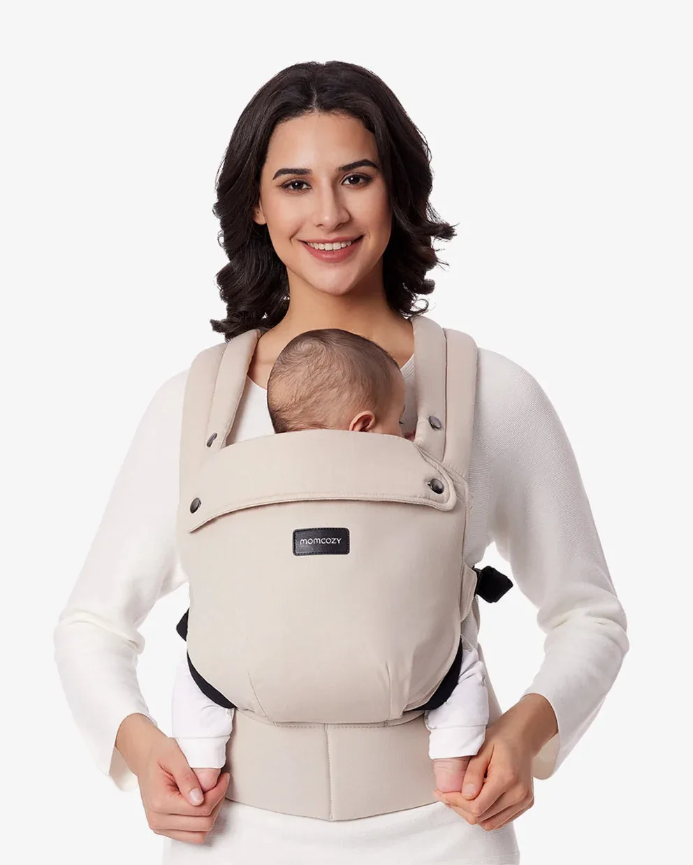 PureHug Babytrage – Farbe Khaki fra Momcozy – produktbillede