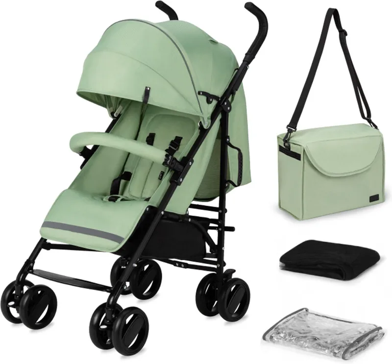 Akira - Buggy - compacte & lichtgewicht - Paraplu buggy - (geschikt van 6mnd - 15kg) van MoMi in Groen – productfoto