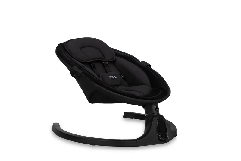 Kenani Onyx - Elektrische Babyschommel - Bluetooth - Afstandsbediening - 5 Schommelsnelheden von MoMi in Schwarz – Produktfoto 3 von 4