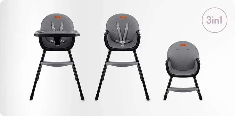 REKI 2-in-1 Kinderstoel - Meegroei Kinderstoel en Stoeltje - Tot 20 kg by MoMi in Black – product photo 3 of 5