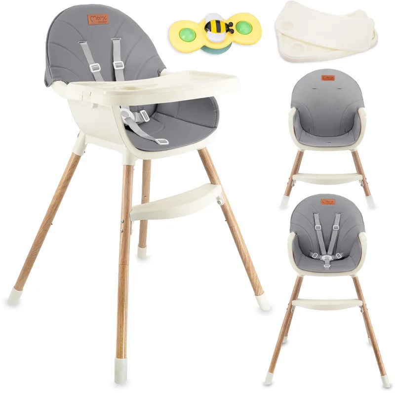 REKI 2-in-1 Kinderstoel - Meegroei Kinderstoel en Stoeltje - Tot 20 kg van MoMi in Grijs – productfoto