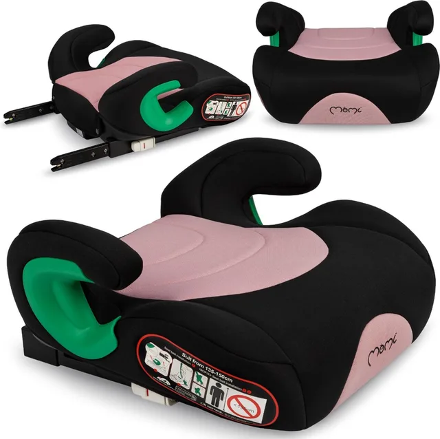 VENKO Boosterzitje met ISOFIX - Autostoelverhoger 135-150 cm - UN R129 - Tot 36 kg - Roos