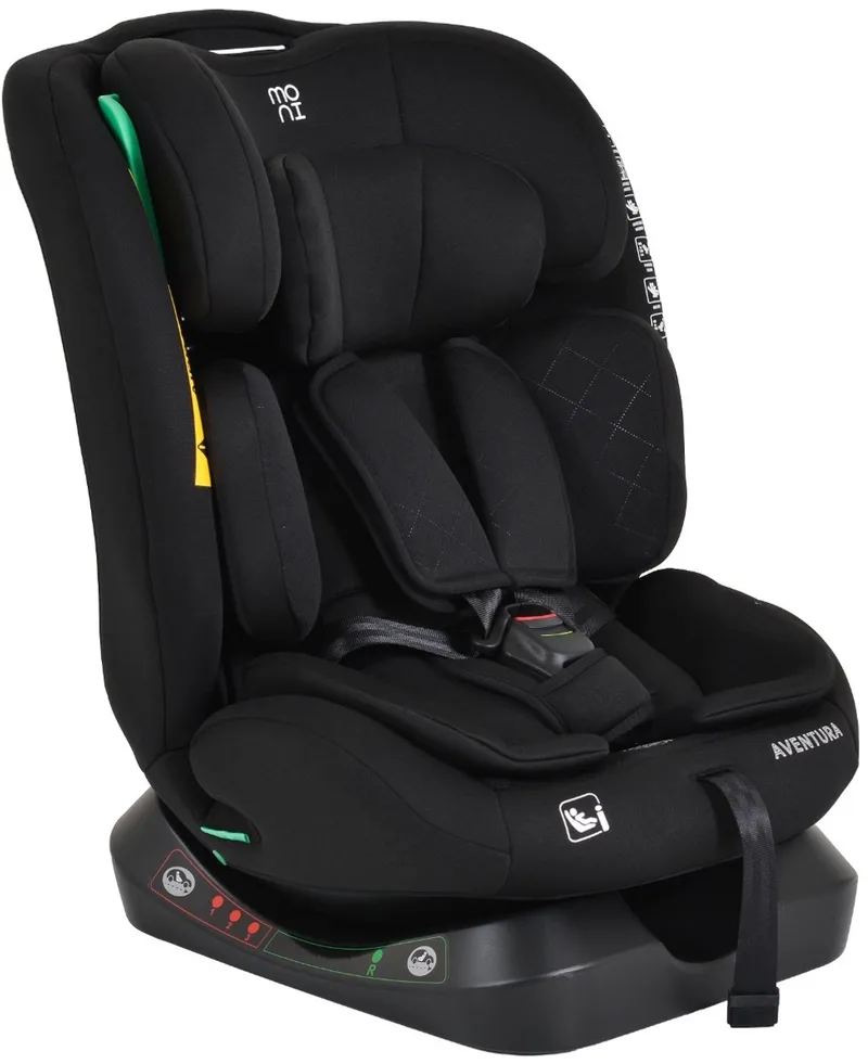 Aventura Black 40-150 cm i-Size Autostoel van Moni in Zwart – productfoto