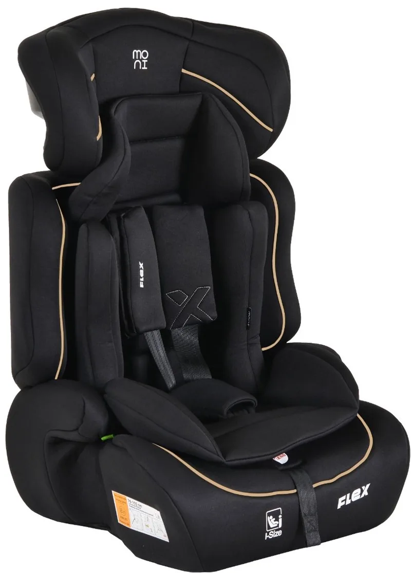 Flex Beige 76-150 cm i-Size Autostoel van Moni in Zwart – productfoto