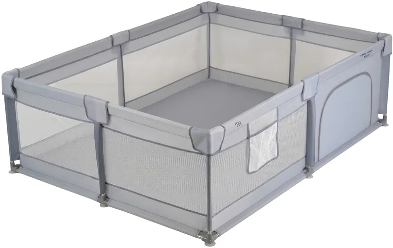 GameZone Basic Grey 150 x 200 cm Speelkleed / Box / Ballenbak de Moni en Gris – photo produit