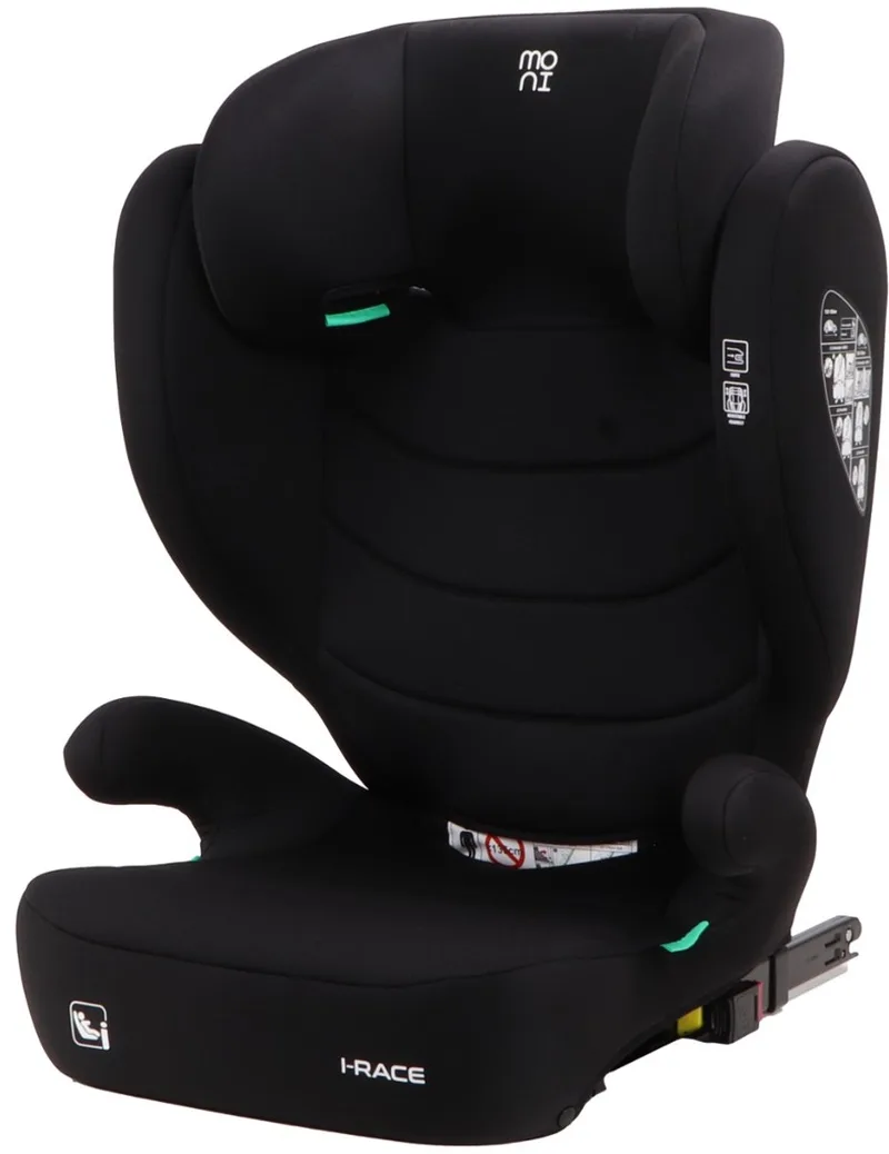 i-Race Cosmo Black 100-150 cm Isofix i-Size Autostoel van Moni in Zwart – productfoto