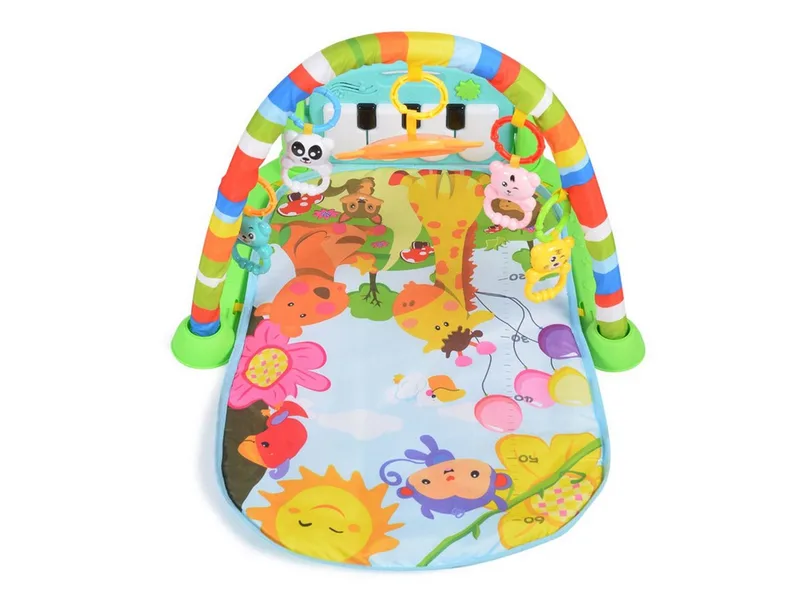 Spielbogen Fitness Boy, 75 x 63 cm, Krabbeldecke, Musiktasten, Dschungeltiere, ab 6 Monate by Moni in Green – product photo 4 of 5