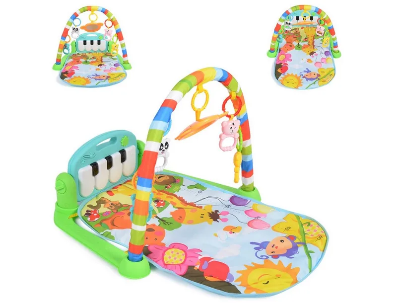 Spielbogen Fitness Boy, 75 x 63 cm, Krabbeldecke, Musiktasten, Dschungeltiere, ab 6 Monate by Moni in Green – product photo 1 of 5