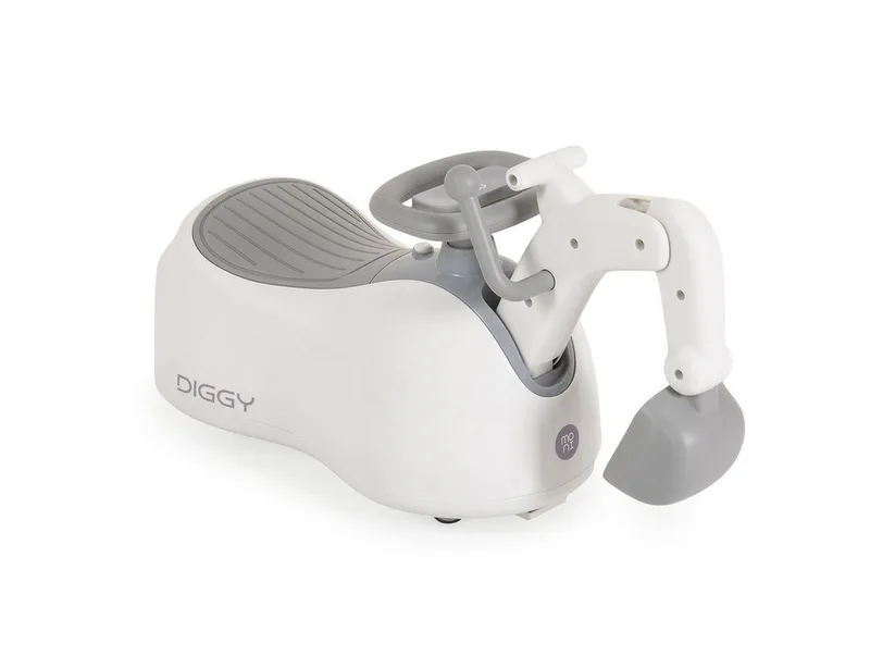 Töpfchen Diggy 4 in 1, Bagger, Schiebeauto, Schaukelspielzeug, Licht, Musik, bis 25 kg de Moni en Blanc – photo produit 2 sur 5