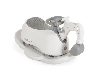 Töpfchen Diggy 4 in 1, Bagger, Schiebeauto, Schaukelspielzeug, Licht, Musik, bis 25 kg de Moni en Blanc – photo produit 3 sur 5