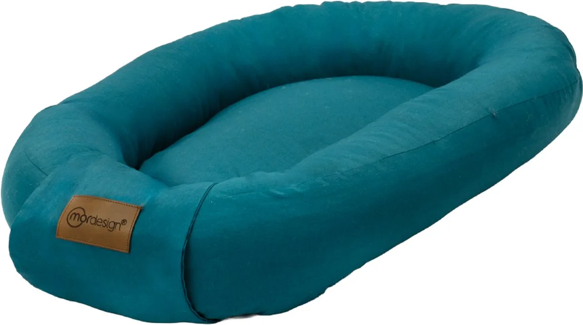 Babynest 72x45 cm – Zachte Stof – Verhoogde Zijkanten von MorDesign in Grün – Produktfoto