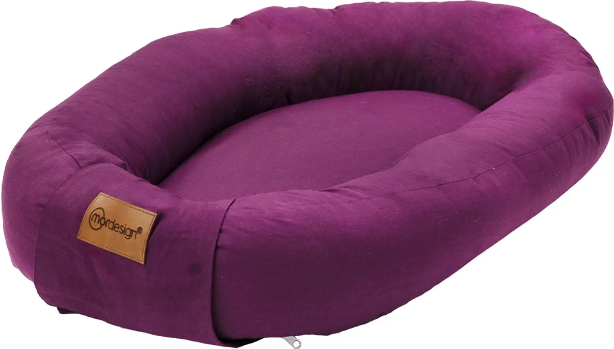 Babynest 72x45 cm – Zachte Stof – Verhoogde Zijkanten van MorDesign in Paars – productfoto