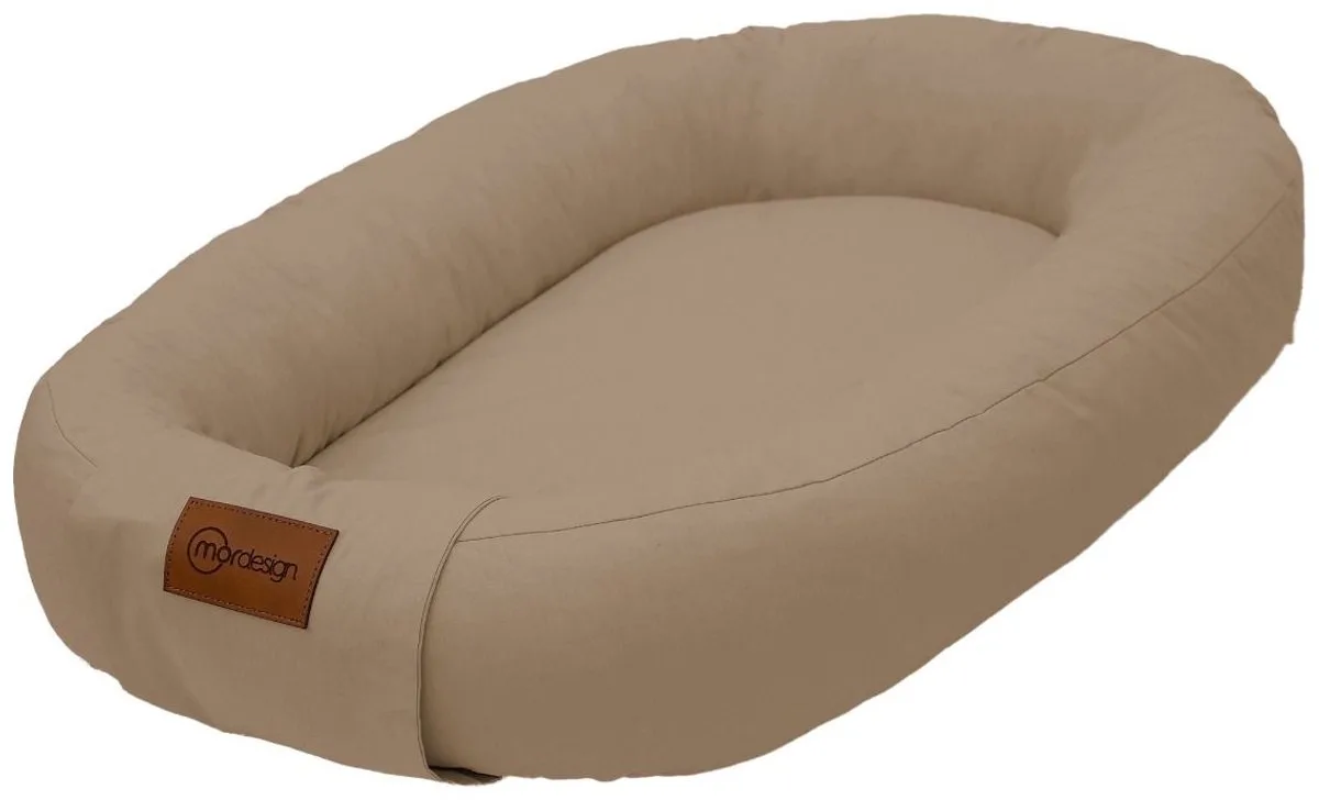 Babynest - Cappuccino - Comfortabele, zachte stof van MorDesign in Beige – productfoto