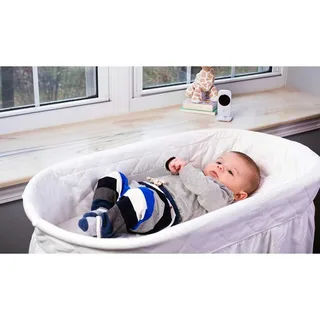 Babyfoon met Camera - Baby Monitor VM481 - Baby Camera met – 2,0‑Inch Kleurenscherm – Infrarood Nachtzicht – Digitale Zoom – LED Geluidsindicator – FHSS Connectie - 300M Bereik by Motorola in White – product photo 4 of 5