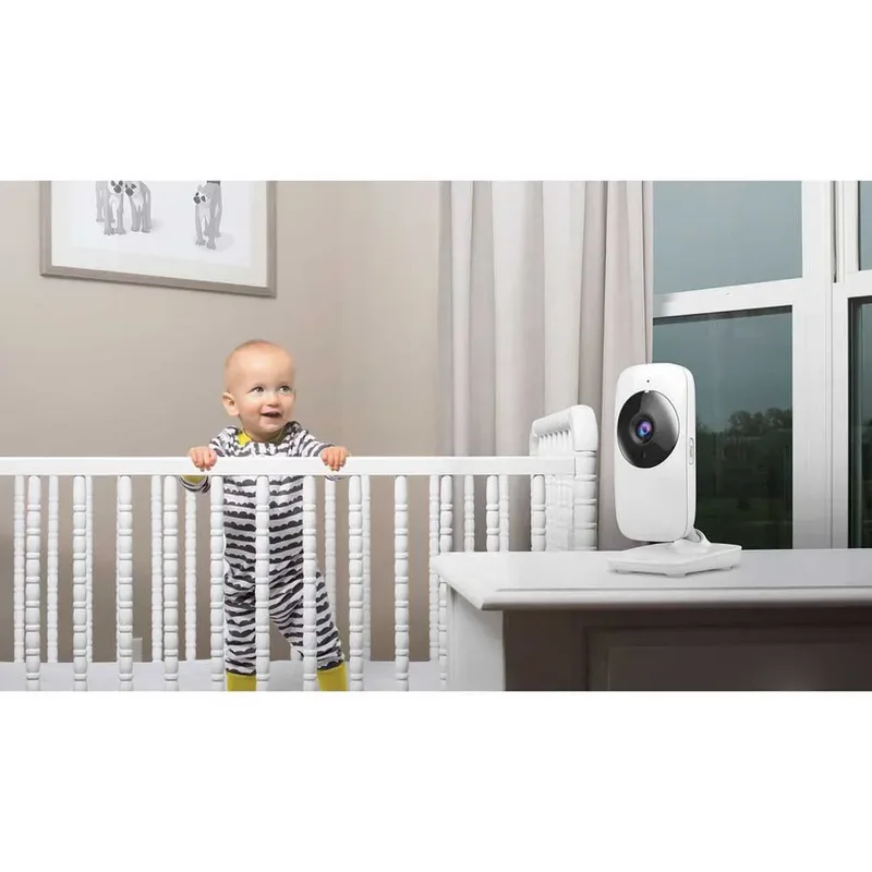 Babyfoon met Camera - Baby Monitor VM481 - Baby Camera met – 2,0‑Inch Kleurenscherm – Infrarood Nachtzicht – Digitale Zoom – LED Geluidsindicator – FHSS Connectie - 300M Bereik by Motorola in White – product photo 5 of 5