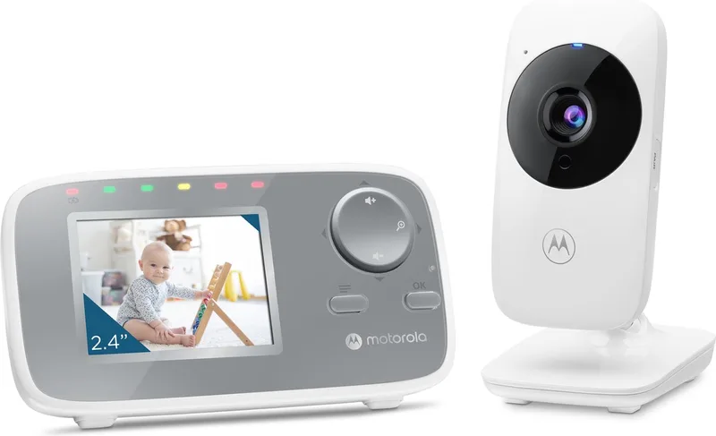 Babyfoon met Camera - Baby Monitor VM482 - Baby Camera met 2,4‑inch Kleuren Display, Tweeweg Communicatie, Temperatuurmonitor en Infrarood Nachtvisie - 300M Bereik de Motorola en Wit – photo produit