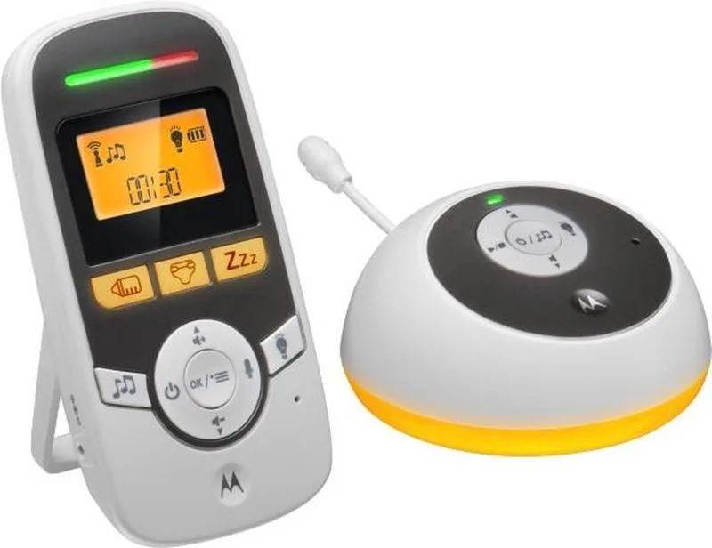 MBP169 Babyfoon - Draagbaar - Nachtlampje - Microfoon met Terugspreekfunctie - Baby Care Timer - Slaapliedjes by Motorola in Wit – product photo