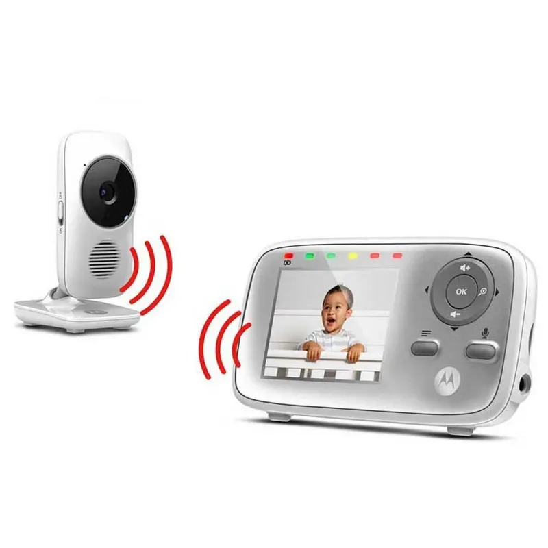 VM 483 - Babyfoon Video Baby monitor - 2.8 inch Ouder Unit - Infrarood - Digitale Zoom – Terugspreekfunctie by Motorola in White – product photo 2 of 5