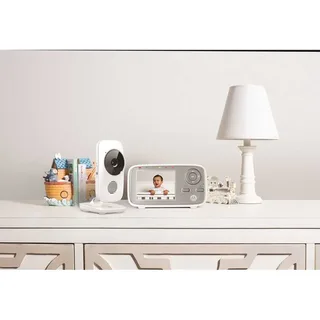 VM 483 - Babyfoon Video Baby monitor - 2.8 inch Ouder Unit - Infrarood - Digitale Zoom – Terugspreekfunctie by Motorola in White – product photo 4 of 5