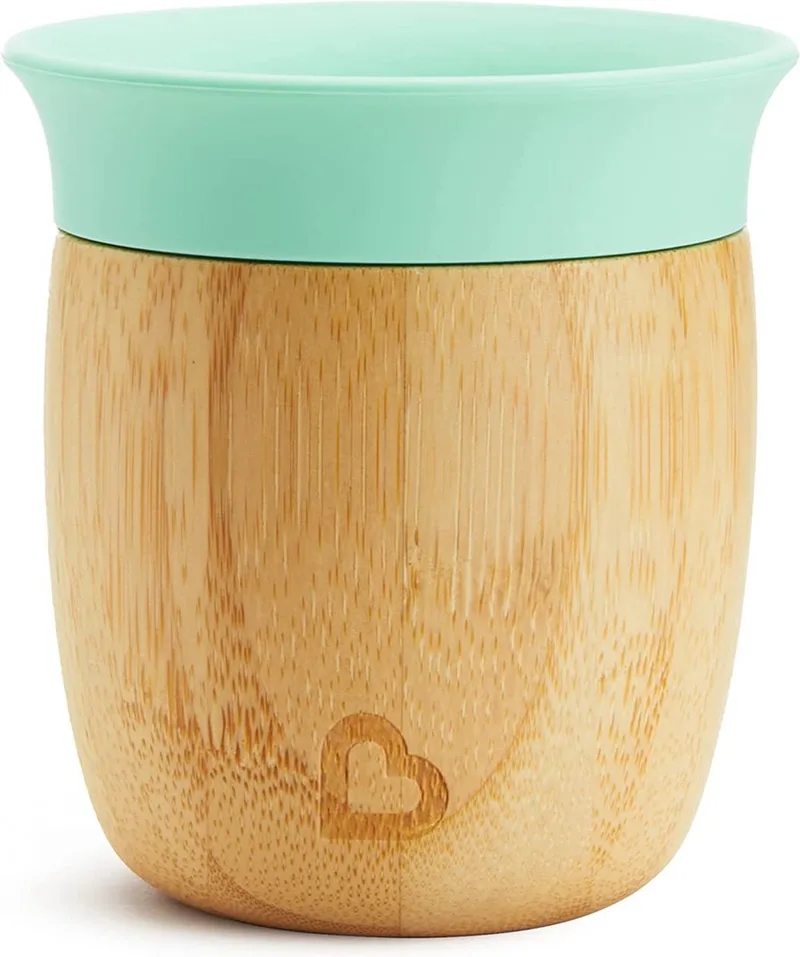 Bamboe Open Beker - Drinkbeker voor Baby en Peuter - 150 ml - Kinderbeker vanaf 6 maanden van Munchkin in Mint – productfoto