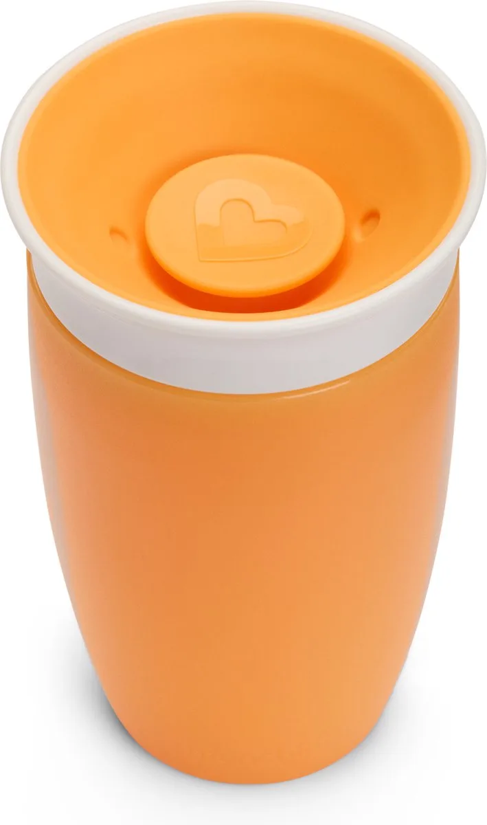 Miracle Anti-Lek 360° Drinkbeker - Sippy Cup - Oefenbeker voor Baby en Kind - 296ml - Oranje van Munchkin in Sippy Oranje – productfoto