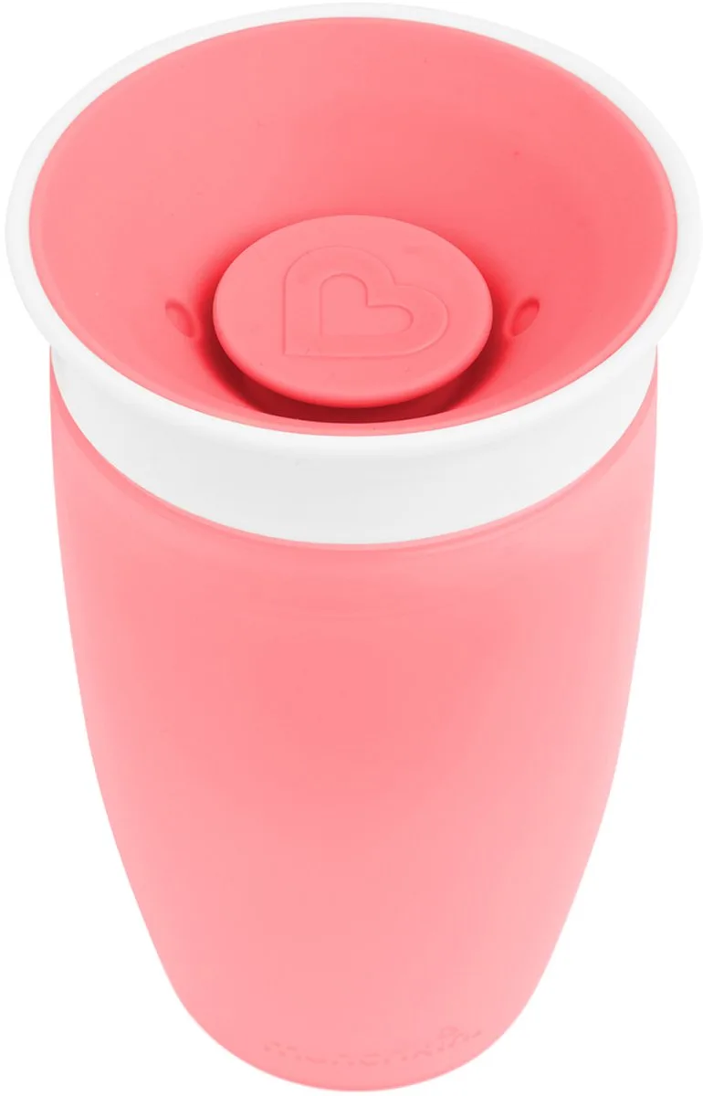 Miracle Anti-Lek 360° Drinkbeker - Sippy Cup - Oefenbeker voor Baby en Kind - 296ml - Roze van Munchkin in Sippy Roze – productfoto