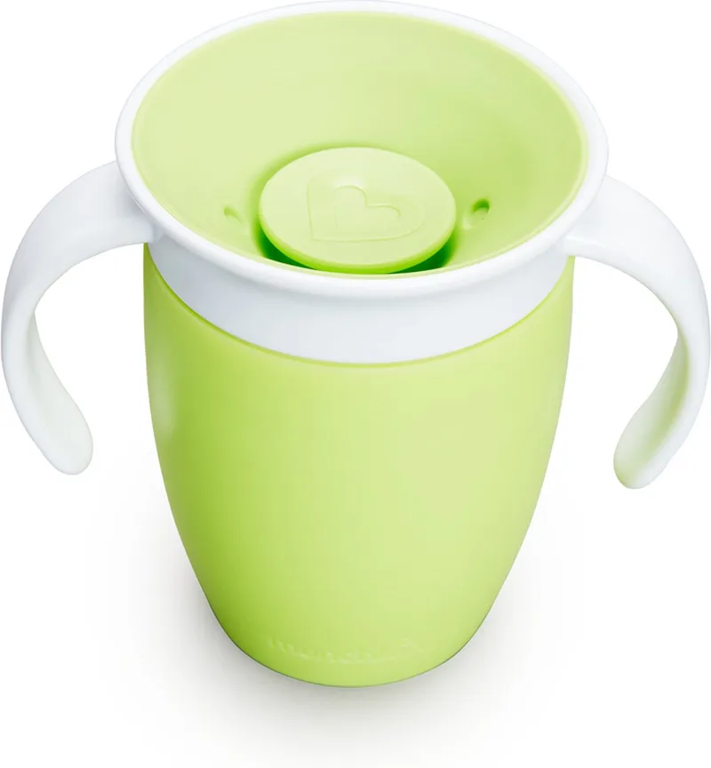 Miracle Anti-Lek 360° Drinkbeker - Trainer Cup - Oefenbeker voor Baby en Kind - 207ml - Groen van Munchkin in Trainer Groen – productfoto