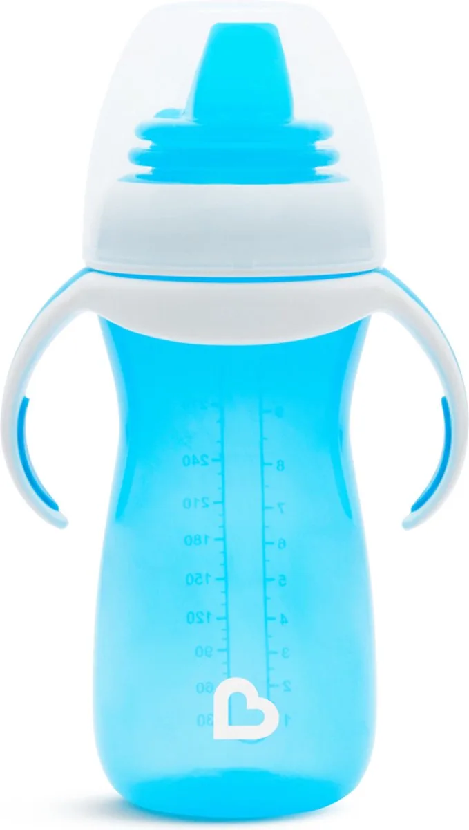 Overgangsbeker - Gentle beker - Transition Cup - Anti-lek Beker voor Baby's – Vanaf 9 Maanden - 296ml von Munchkin in Blau – Produktfoto