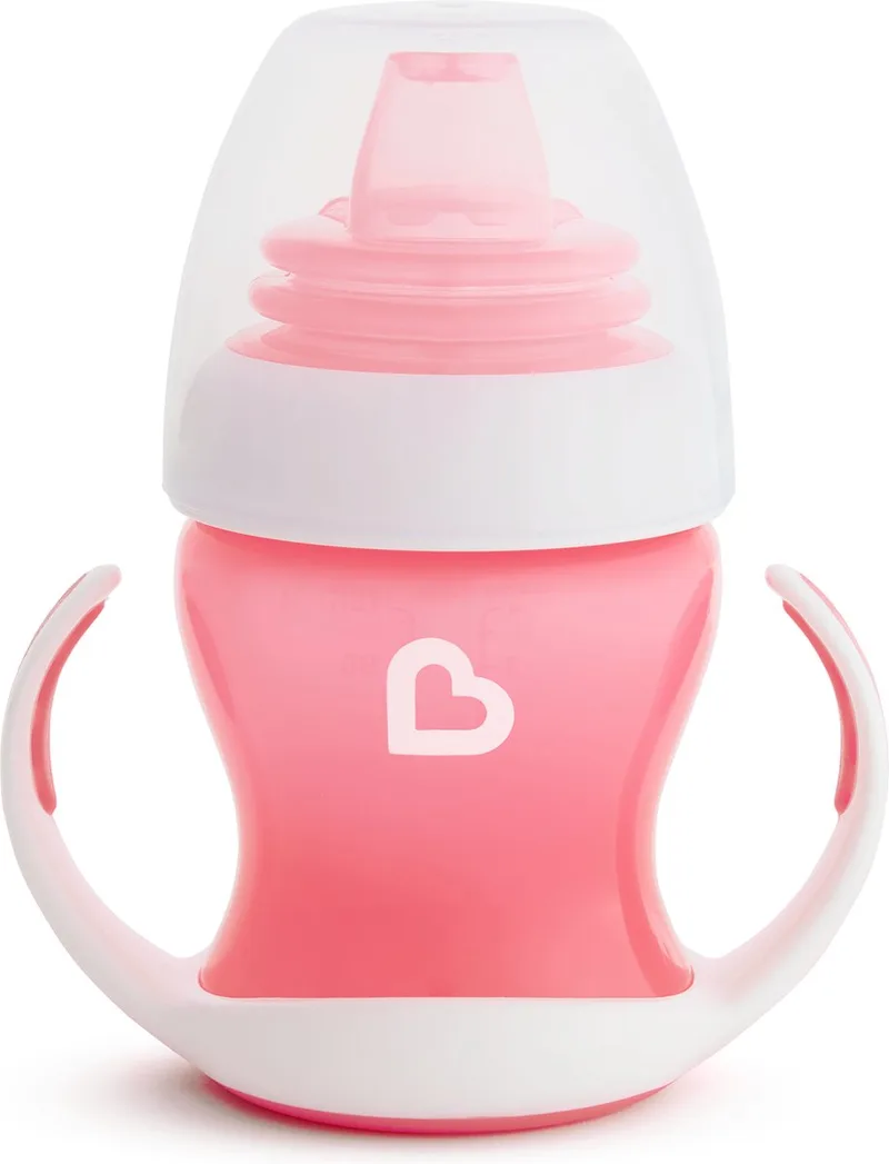 Overgangsbeker - Gentle beker - Transition Cup - Anti-lek Beker voor Baby's – Vanaf 4 Maanden - 118ml de Munchkin en Rose – photo produit
