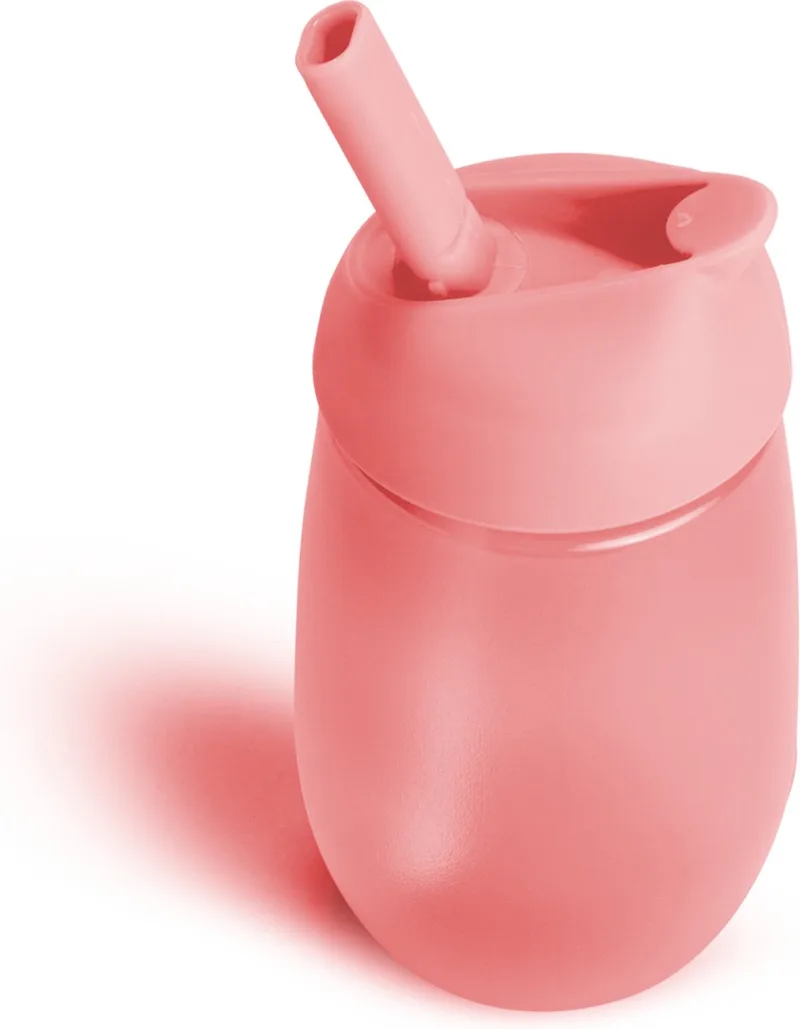 Rietjesbeker - Anti-Lek Drinkbeker - Simple Clean - Eenvoudig te reinigen - Vaatwasser bestendig - Drinkbeker voor Baby en Kind - 296ml van Munchkin in Roze – productfoto