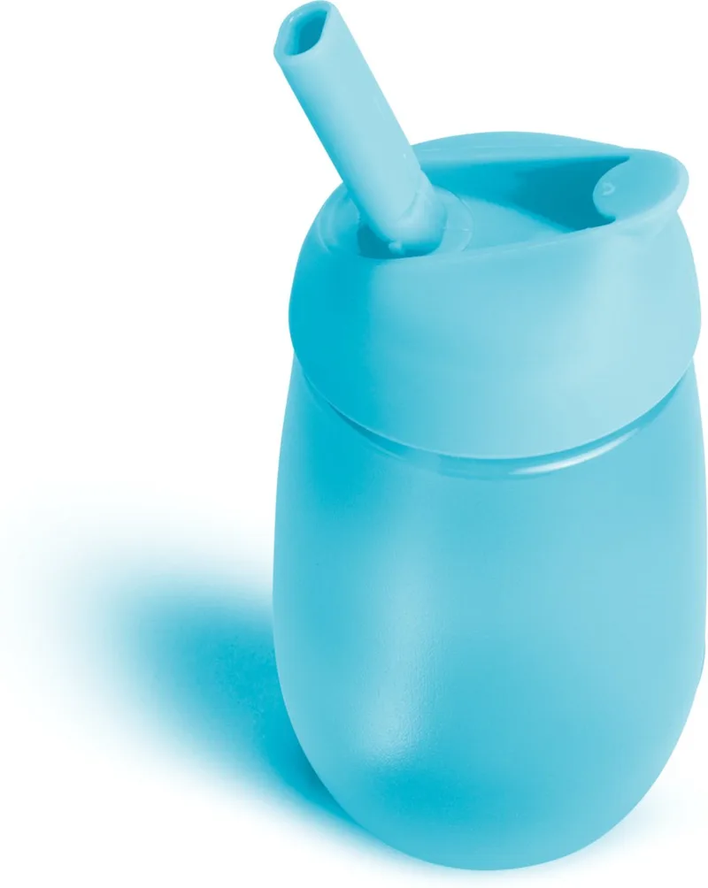 Rietjesbeker - Anti-Lek Drinkbeker - Simple Clean - Eenvoudig te reinigen - Vaatwasser bestendig - Drinkbeker voor Baby en Kind - 296ml van Munchkin in Blauw – productfoto