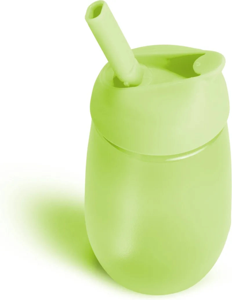 Rietjesbeker - Anti-Lek Drinkbeker - Simple Clean - Eenvoudig te reinigen - Vaatwasser bestendig - Drinkbeker voor Baby en Kind - 296ml de Munchkin en Vert – photo produit