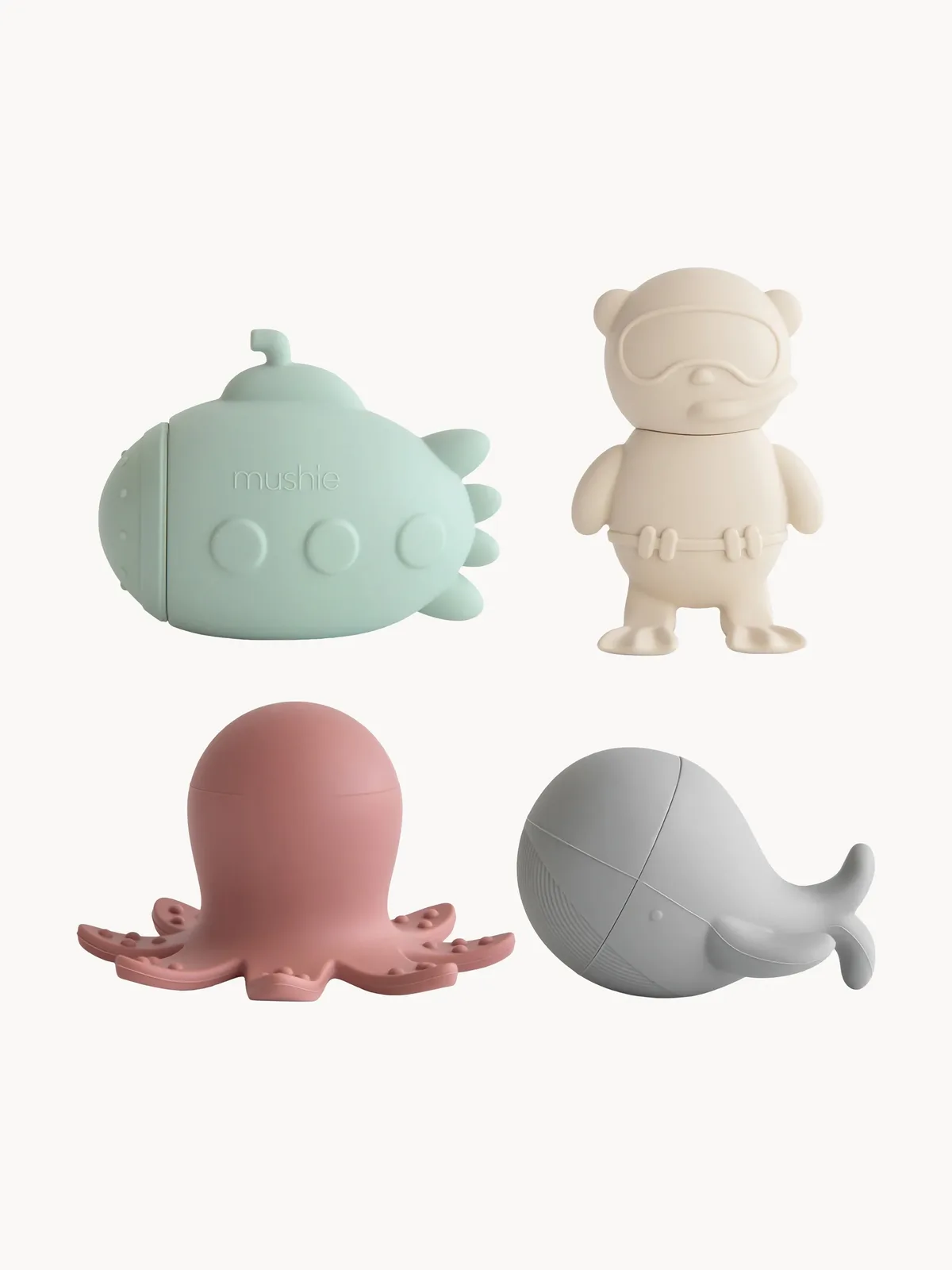 Badspeelgoed Sealife, 4-delig van Mushie – productfoto