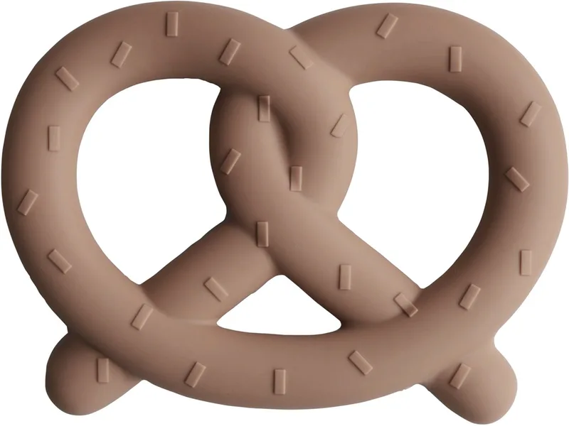 Bijtring - Naturel - 3 maanden+ van Mushie in Pretzel – productfoto